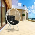 thumbnail image 5 of ACME Galzed Teardrop Patio Chair in Black and White, 5 of 6