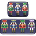 thumbnail image 7 of SKYSONIC Christmas Nutcrackers Kitchen Mats Set of 2 Winter Snow Anti Fatigue Floor Runner Rug Non Slip Comfort Mat 19.7x27.6 Inch + 19.7x47.2 Inch for Living Room Laundry Room Hallway, 7 of 7