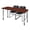Cherry / Grey / Black, variant on Regency Kee 48 x 30 in. Adjustable Classroom Table- Mahogany & 2 Zeng Stack Chairs- Black & Grey Base