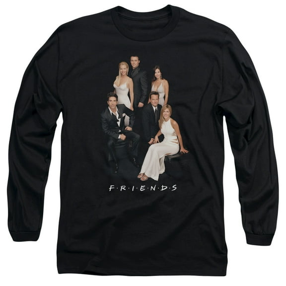 Friends Classy Long Sleeve T-Shirt Adult 18/1 Black