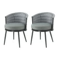 thumbnail image 5 of Miekor Furniture Outdoor Dining Chair-Metal & Rope with Light Gray Cushion Patio Furniture,Weather-Resistant Patio Chairs with Cushions,MP2(set of 2) MK6986, 5 of 12