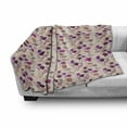 thumbnail image 3 of Floral Soft Flannel Fleece Blanket, Silhouette Pastel Colored Spring Carnations and Tulips with Smudged Petal Background, Cozy Plush for Indoor and Outdoor Use, 60" x 80", Multicolor, by Ambesonne, 3 of 6