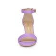 thumbnail image 6 of BLISSFUL STEP Women's Shoes Kitten Heel Ankle Strap Open Toe Sandals Purple 7.5, 6 of 7