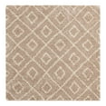 thumbnail image 3 of Unique Loom Trellis Shag Collection Area Rug - Ruth (6' Square Light Brown/Ivory), 3 of 11