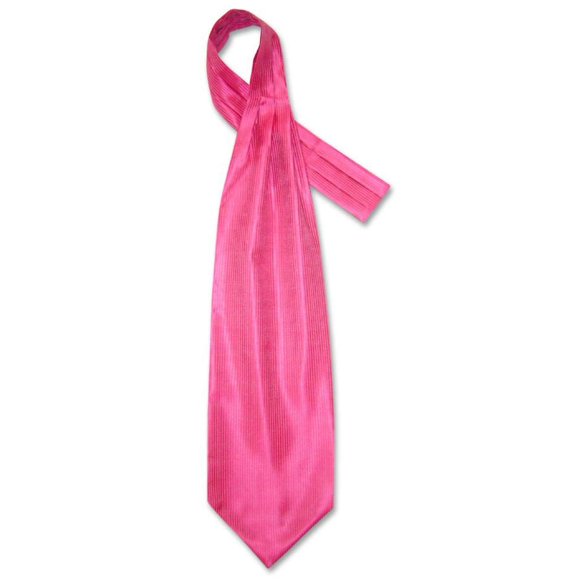 Antonio Ricci ASCOT Uni Rose Vif FUCHSIA Côtelé Cravate Cravate pour Homme