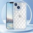 thumbnail image 5 of Compatible with iPhone 14 Pro Max Clear Bling Case Glitter Diamond Rhinestone Rhomboid Pattern Sparkle Bumper Fashion Cute Luxury Protection Shockproof Case for Women Girls, 5 of 7