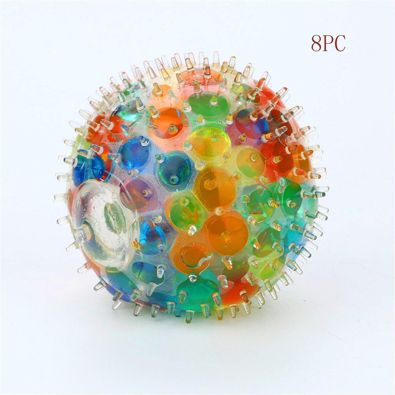 Stress Relief Spongy Rainbow Ball Toy Squeezable Stress Squishy Toy 2.4 inch