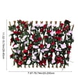 thumbnail image 2 of Lypsnake Artificial Flower Expandable Fence Screen, Retractable Faux Floral Hedge with Lush Leaves for Outdoor Garden Patio Balcony Privacy and Decoration, 2 of 4
