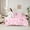 Pink 01, variant on Feelyou Princess Cute Bow Twin Bedding Sets 7pcs, Romantic Pink Rose Bedding Comforter Set