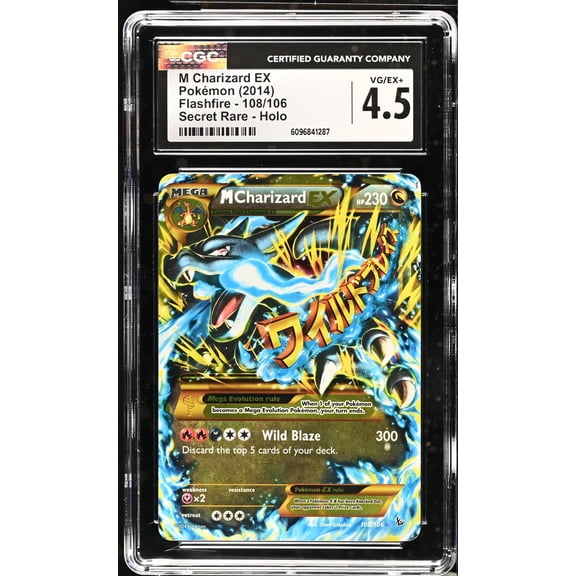 2014 Pokémon XY Flashfire Secret Rare M Charizard EX #108/106 Holo CGC 4.5