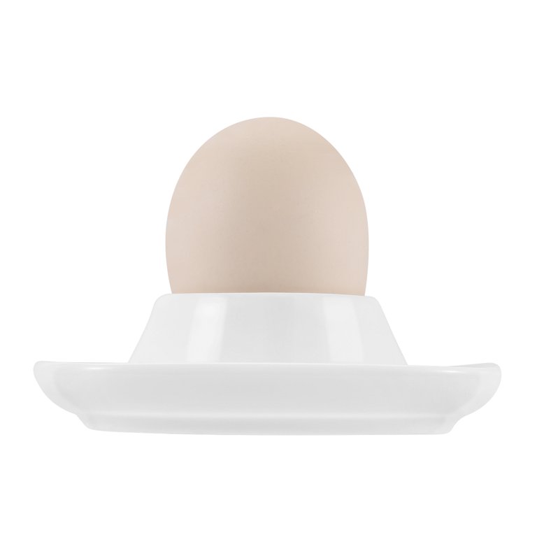 Ceramic Egg Cup With or Without Attached Plate Modern Beige 