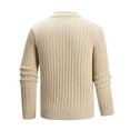 thumbnail image 3 of Men's Sweater Korean Style Knit Pullover Base Layer Casual Long Sleeve Top for Men, 3 of 7