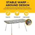 thumbnail image 4 of Purple Hydrangea Table Cloths for 8 Foot Rectangle Tables, Spring Floral Elegant Pastoral Vintage Patio Waterproof Elastic Fitted Tablecloths, Washable Rectangular Table Cover for Camping, 4 of 8