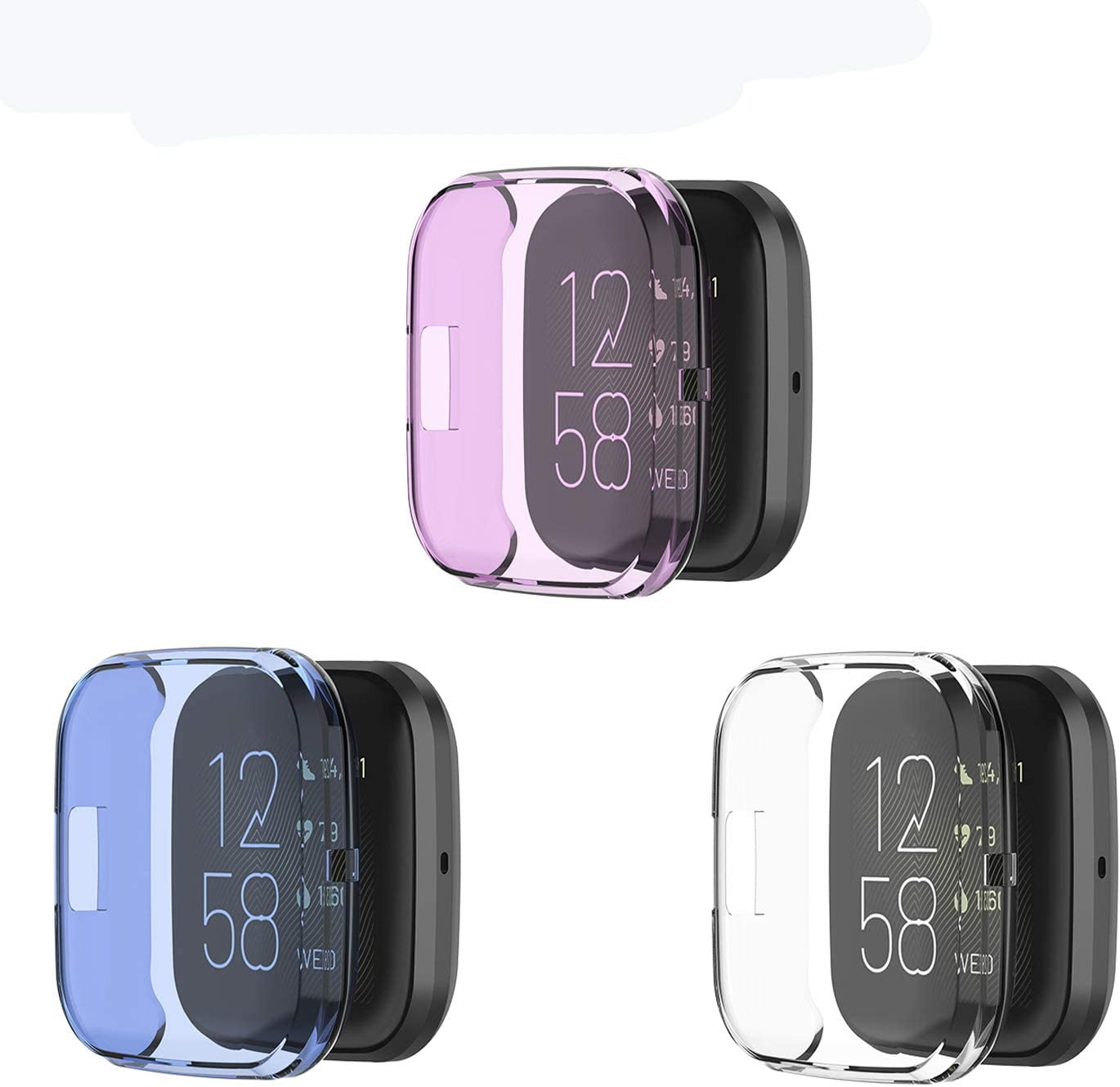 MEEYreg Compatible with Fitbit Versa 2 Case, Soft TPU Silicone Protector for Versa 2 Accessories