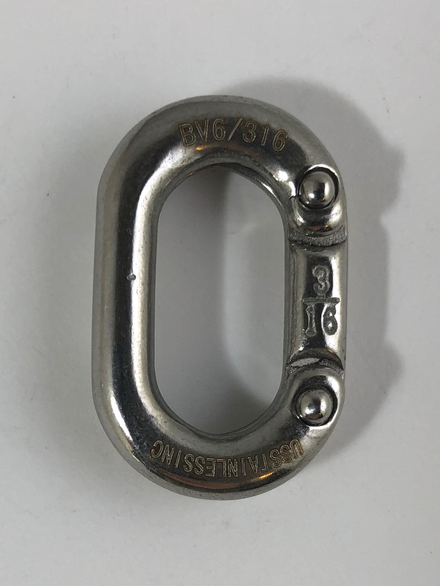 Stainless Steel 316 Chain Connecting Link 3/16" (5mm) Marine Grade