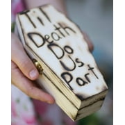 Large 12 Inch Halloween Coffin Box, Fillable Hinged Box for Halloween Décor, Party Favor, Goth, Decoration, Coffin Ring Box, Pet Casket
