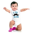 thumbnail image 4 of If You Mustache One Year Old Birthday Romper Boys or Girls Infant Baby Brisco Brands 18M, 4 of 7