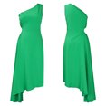 thumbnail image 3 of AURA Womens One Shoulder Maxi Dress Hollow Out High Waist Irregular Hem Elegant Party Evening Dress Plus Size, 3 of 9
