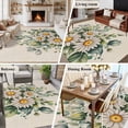 thumbnail image 5 of Daisy Flower Area Rugs 5'x8', Washable Small Throw Rugs for Classroom Bedroom, Vintage Farmhouse Rustic Floral Plant Indoor Outdoor Rug Non-Slip Low Pile Carpet Runner Reversible Floor Mats, 5 of 8
