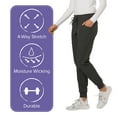thumbnail image 6 of Heartsoul Break On Through Women Scrubs Pant, Low Rise Jogger, HS030T, L Tall, Pewter, 6 of 7