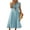 Blue, variant on TheFound Summer Dresses for Women Loose Cotton Turn-Down Top Shirt Dress Ladies Knee Midi Sundress Maxi Dresses