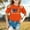 Orange, variant on HUITKMM Girls Shirts Girls Summer Short Sleeve T Shirt Hanukkah Print Casual Loose Fit Round Neck Tee Top for Kids