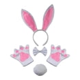 thumbnail image 1 of Conjunto de disfraz de de 4 piezas, adorables guantes con diadema con orejas de conejo para Halloween y Cosplay Niño Yuyangstore traje de cosplay, 1 of 8
