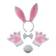 thumbnail image 1 of Conjunto de 4 piezas de disfraz de conejito, tocado, Halloween, cosplay, moda para niños y adultos, 1 of 9