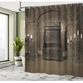 thumbnail image 5 of Ambesonne Gothic Shower Curtain, Renaissance Castle King, 69"Wx75"L, Beige Brown, 5 of 5