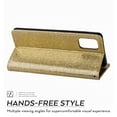 thumbnail image 3 of Dteck Case For Samsung Galaxy A51 5G (6.5 inches),Magnetic Bling Glitter Leather Wallet Case ,With Strap Card Holder Zipper Kickstand Cover,Gold, 3 of 5