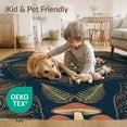 thumbnail image 4 of ODIKA Dining Symmetrical Under Center Repeating Dot Details for Dorm Room, Small Living Apartment, Stain Resistant Low Profile, 4 of 7