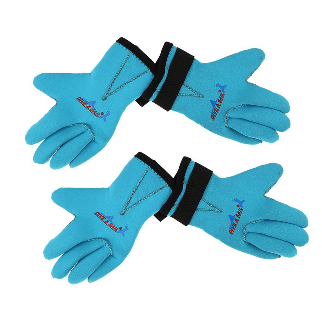 EXCEREY Children's Kids 3MM Surf Snorkeling Gloves Swimming Gloves Neoprene Skid-Proof Wetsuit Diving Gloves 