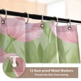 thumbnail image 4 of RMDQTR Shower Curtain and Rug Sets 4pcs Bathroom Sets Includes 12 Free Hooks 66" x 72" Blush Tulip Meadow, 4 of 7
