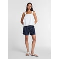 thumbnail image 3 of Time and Tru Women's Linen Blend Shorts, 5" Inseam, Sizes XS-XXXL, 3 of 6