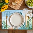 thumbnail image 4 of Octopus Coastal Placemats Set of 4, Summer Beach Nautical Starfish Compass Placemats for Dining Table, Place Mats for Kitchen Tabletop, Waterproof Wipeable Dining Table Mats Set, 4 of 9