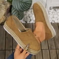 thumbnail image 6 of Mepaouo Women Platform Slip on Loafers Comfort Suede Moccasins Wide Width Low Top Wedge Casual Shoes, 6 of 8