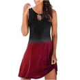 thumbnail image 2 of Robe Sans Manches Slim Wrap Creux Mini Robe Élégante Découpée Dos Nu Fête Y2K Clubwear 4 Juillet, 2 of 4