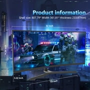 Sealan 34 inch Curved Ultrawide Gaming Monitor 165Hz UWQHD 3440x1440 FreeSync HDMI DisplayPort 1500R PC Screen - Ideal for Gaming