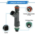 thumbnail image 3 of 1 Pc Inyector de combustible para Chevrolet Malibu 2.4 2008-2012 Coincidencia de flujo Boquilla de combustible gris, 3 of 7