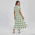thumbnail image 2 of Christmas Holly Berry Pattern Printed Short Sleeve Maxi Dress, Jesus Christian Fashion Summer Maxi Dress For Women, 2 of 4