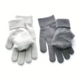 thumbnail image 4 of LNGOOR 9 Pairs of Premium Non-Slip  Wear-Resistant  Elastic Knit Gloves - Coldproof  Split Finger Design for Autumn and Winter - Unisex  Solid Color  Comfortable Fit for Women and Men, 4 of 6