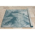 thumbnail image 2 of HR HANDCRAFT RUGS Waterproof Leaf Pattern Outdoor Rug Stain/Fade-Resistant Turquoise - 7'6" x 10', 2 of 5