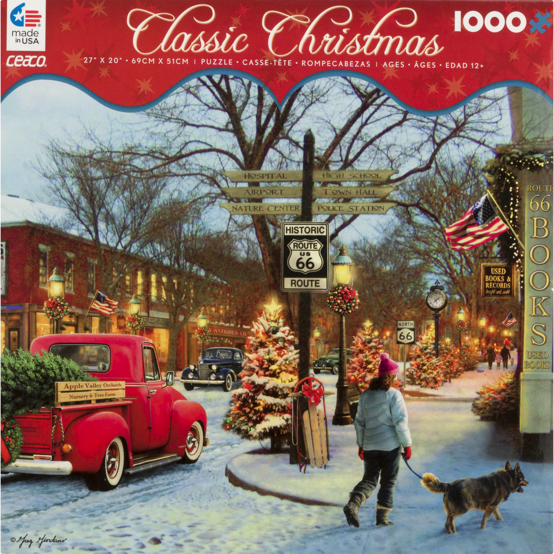 1000pc Christmas Route 66 Classic