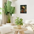 thumbnail image 3 of Black Girl Wall Art Black Woman Floral Decor Posters Abstract African American Canvas Prints Modern Fashion Female Botanical Pictures Painting for Bedroom Living Room 18x24Inch(Framed), 3 of 6