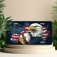 thumbnail image 4 of License Plate, Eagle with Rugby Ball Decorative Front,Personalized Stainless Steel License Plate Cover For Men Women,12.2" X 6.2", 4 of 6