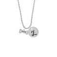 thumbnail image 2 of Delight Jewelry Silvertone Mini ''Rescue'' Dog Bone Silvertone Script Initial Disc - Z - Charm Necklace, 20"+3", 2 of 4