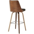 thumbnail image 5 of Home Square 26" Counter Stool in Brown Faux Leather and Walnut Wood - Set of 2, 5 of 9