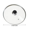 thumbnail image 2 of Tempered Glass Pot Lid Universal Cookware Cover with Stainless Steel Rim Shatterproof Replacement for Woks Soup Pots Steamers and Frying Pans, 2 of 9