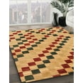 thumbnail image 2 of Ahgly Company Indoor Rectangle Abstract Orange Checkered Area Rugs, 2' x 4', 2 of 6