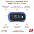 thumbnail image 4 of LOOKEE® Premium Fingertip Pulse Oximeter | Proudly Canadian | Oxygen Therapy Monitor | SpO2 Blood Oxygen Saturation Monitor with Auto Rotate OLED Display, Plethysmograph Waveform | Batteries Included, 4 of 12